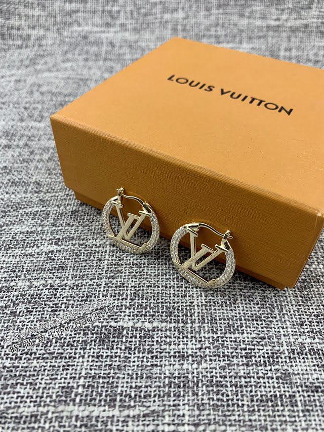 Louis Vuitton新款飾品 路易威登字吊式耳環 LV圓形耳環  zglv1826